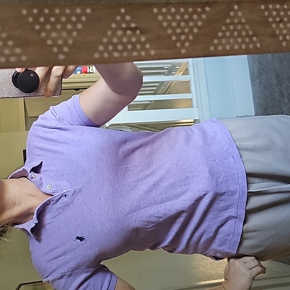 STUNNING RALPH LAUREN POLO ENGLISH LAVENDAR CUSTOM SLIM FIT POLO SHIRT - Picture 1 of 7